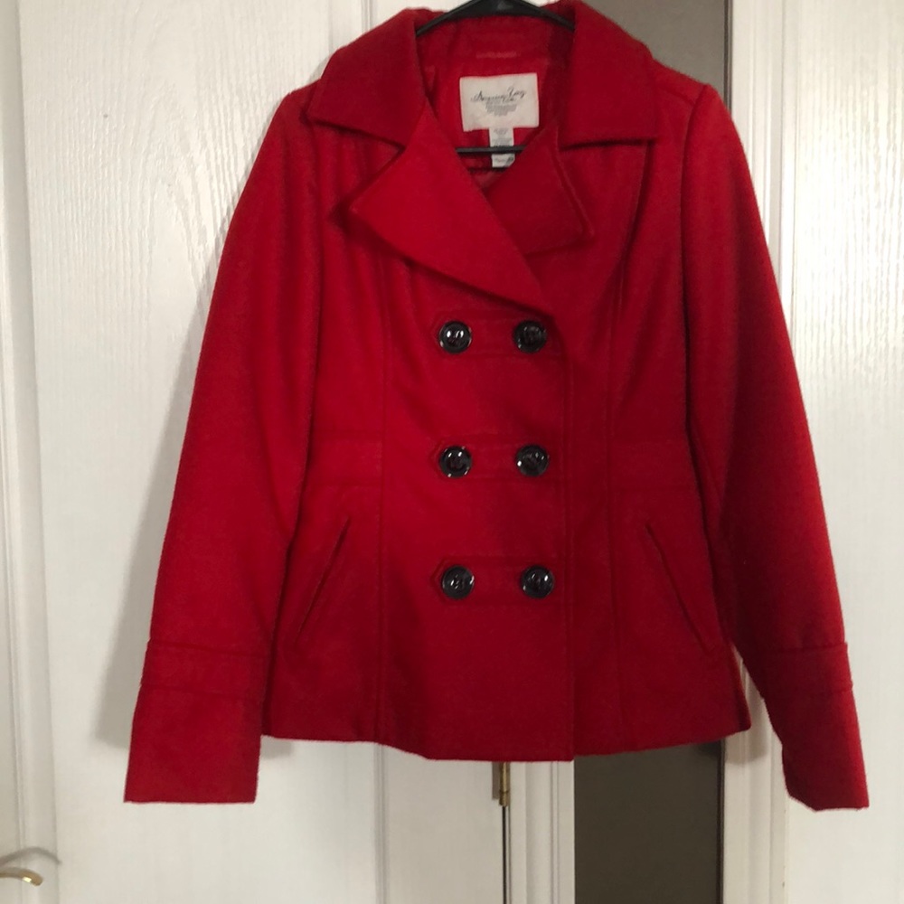 Red Pea Coat
